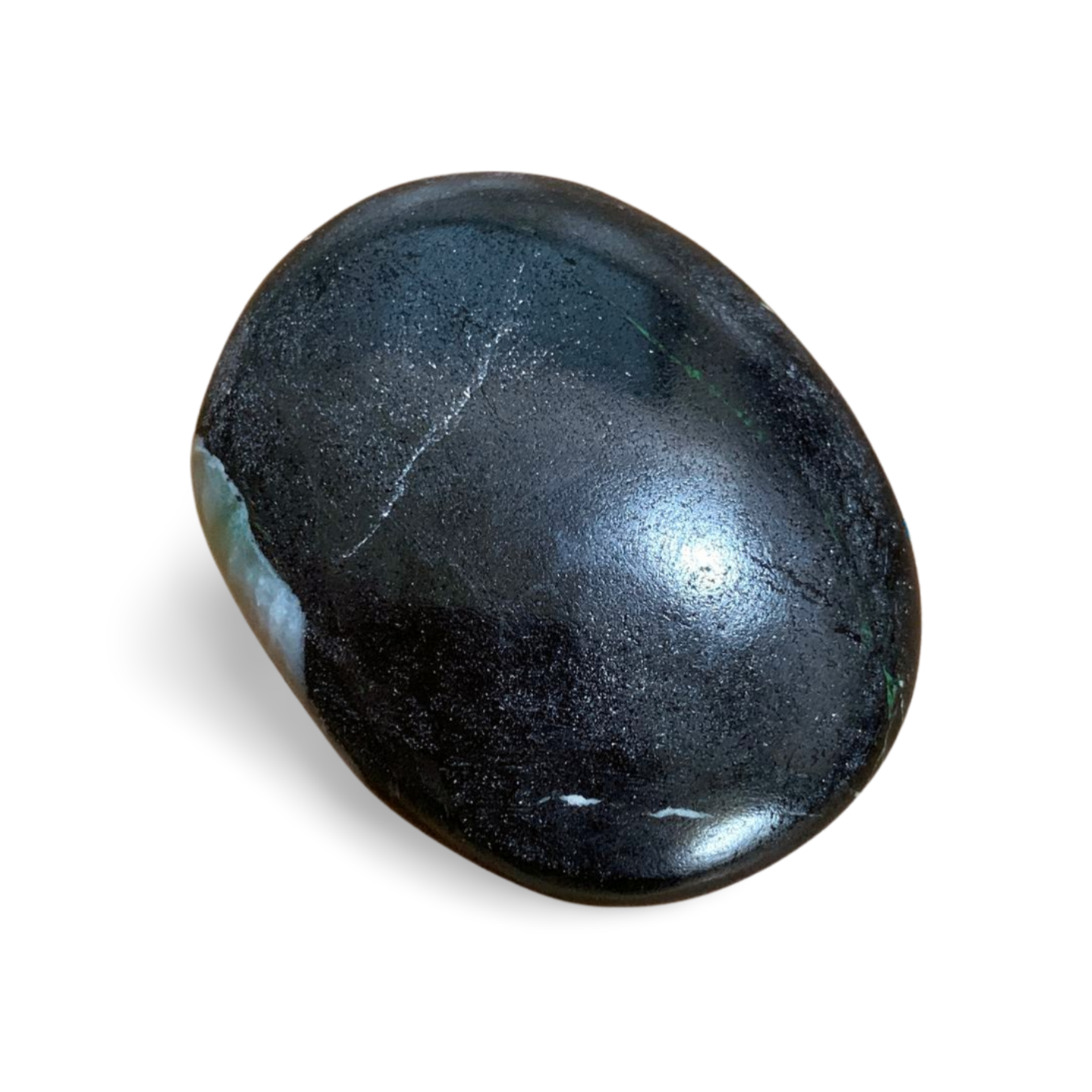 BLACK CHROMITE PALM STONE