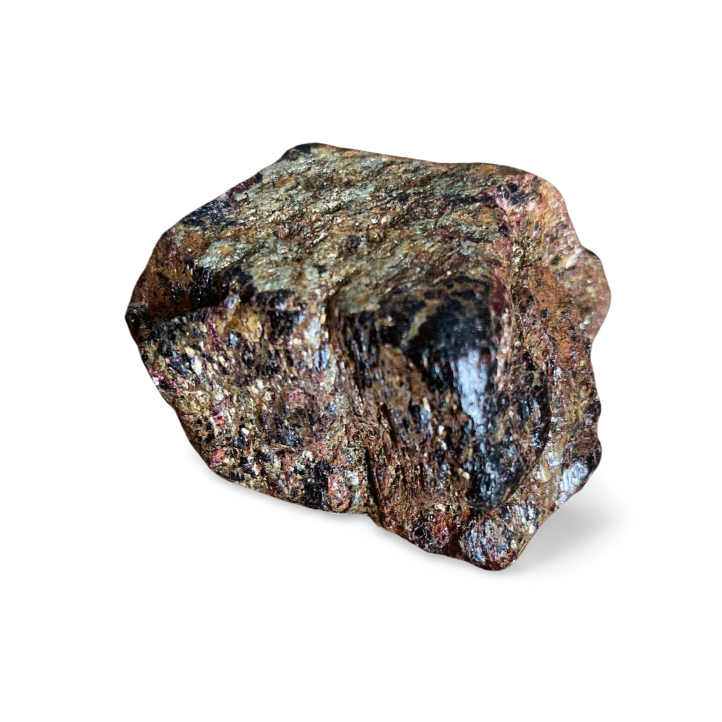 LARGE RHOMBIC TURKISH GARNET with SCHIST