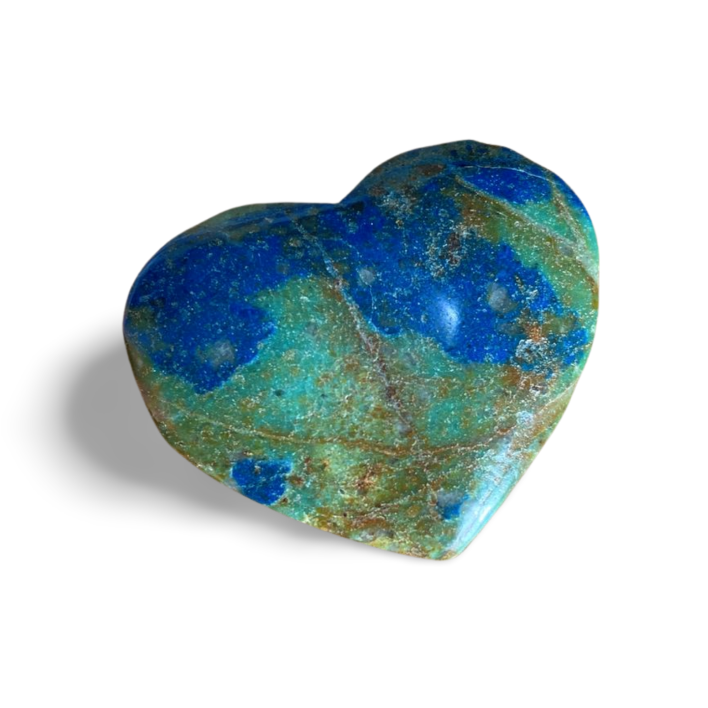 AZURITE, CHRYSOCOLLA & CUPRITE HEART