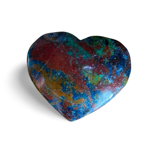 AZURITE, CHRYSOCOLLA & CUPRITE HEART