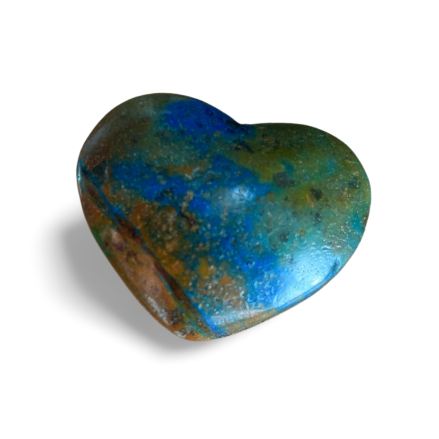 AZURITE, CHRYSOCOLLA & CUPRITE HEART