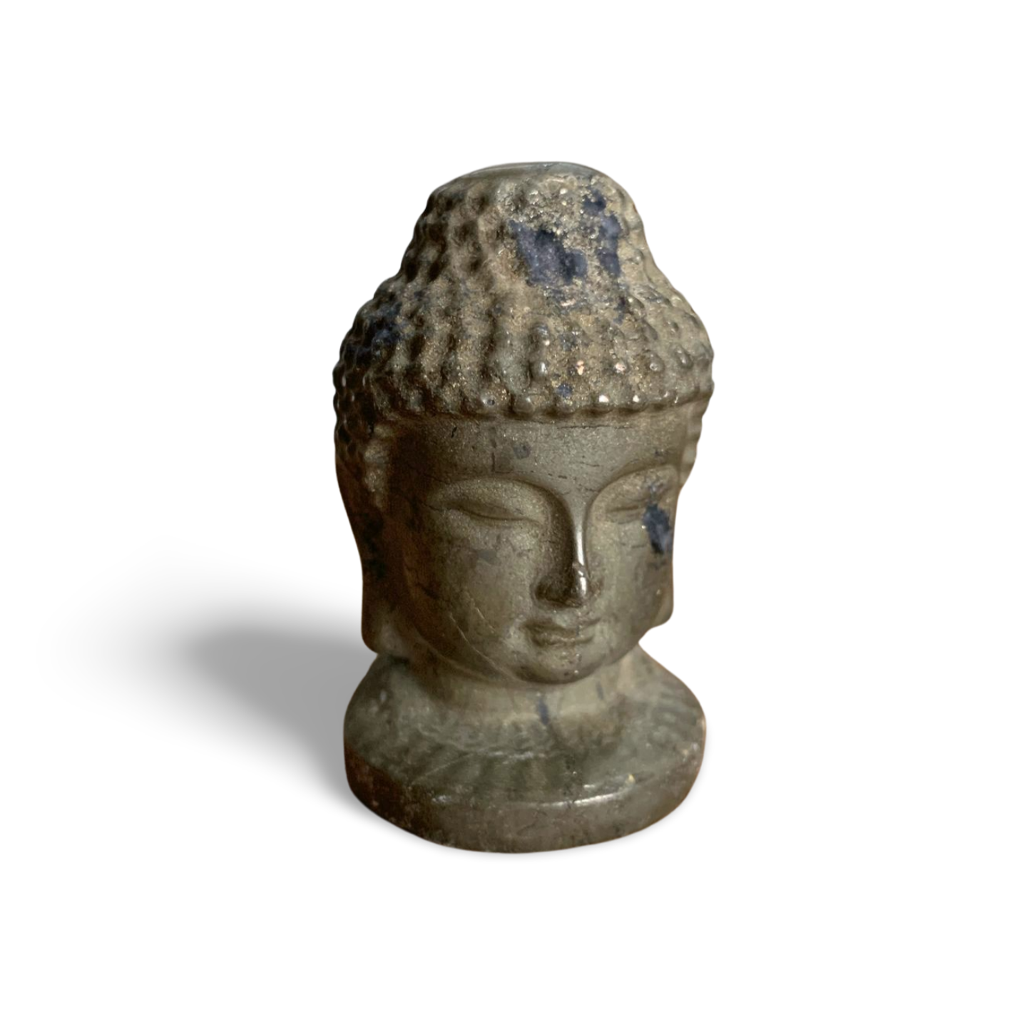 PYRITE BUDDHA HEAD CARVING