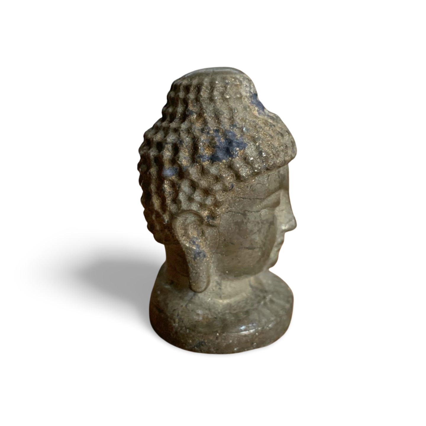 PYRITE BUDDHA HEAD CARVING