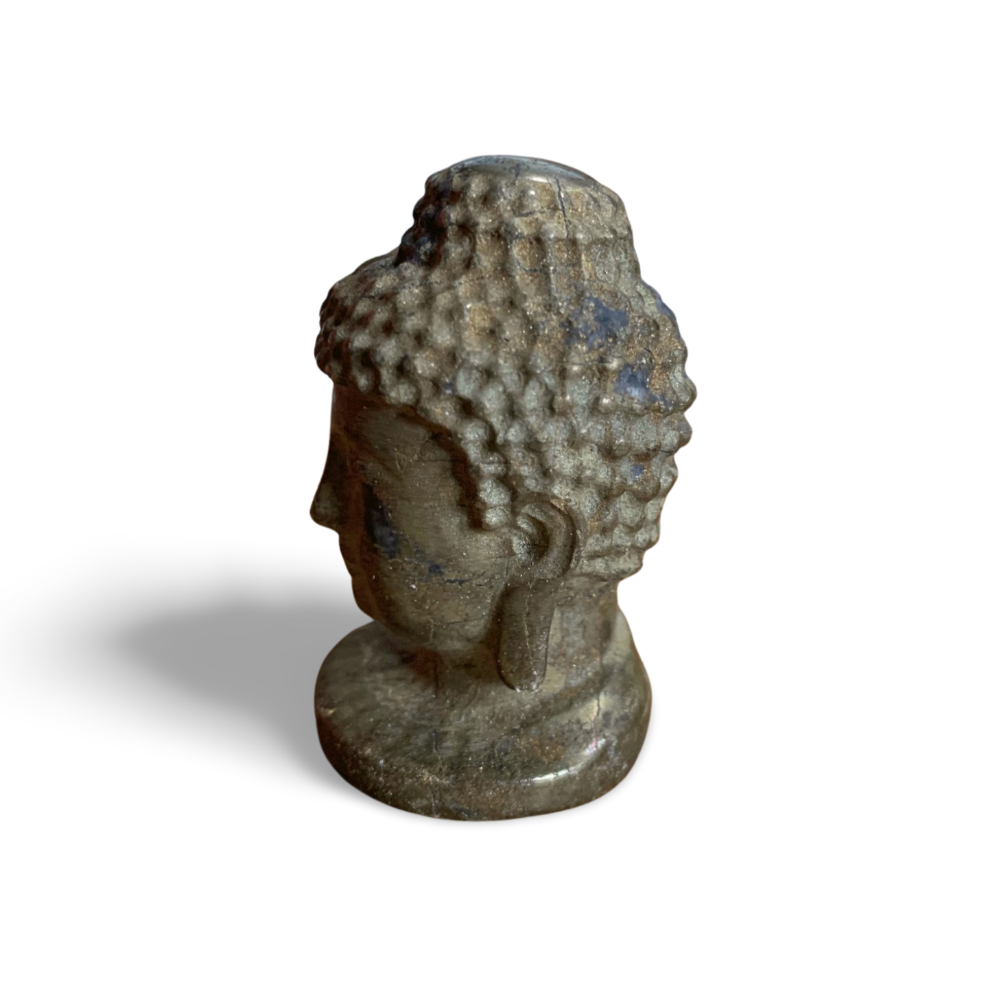 PYRITE BUDDHA HEAD CARVING