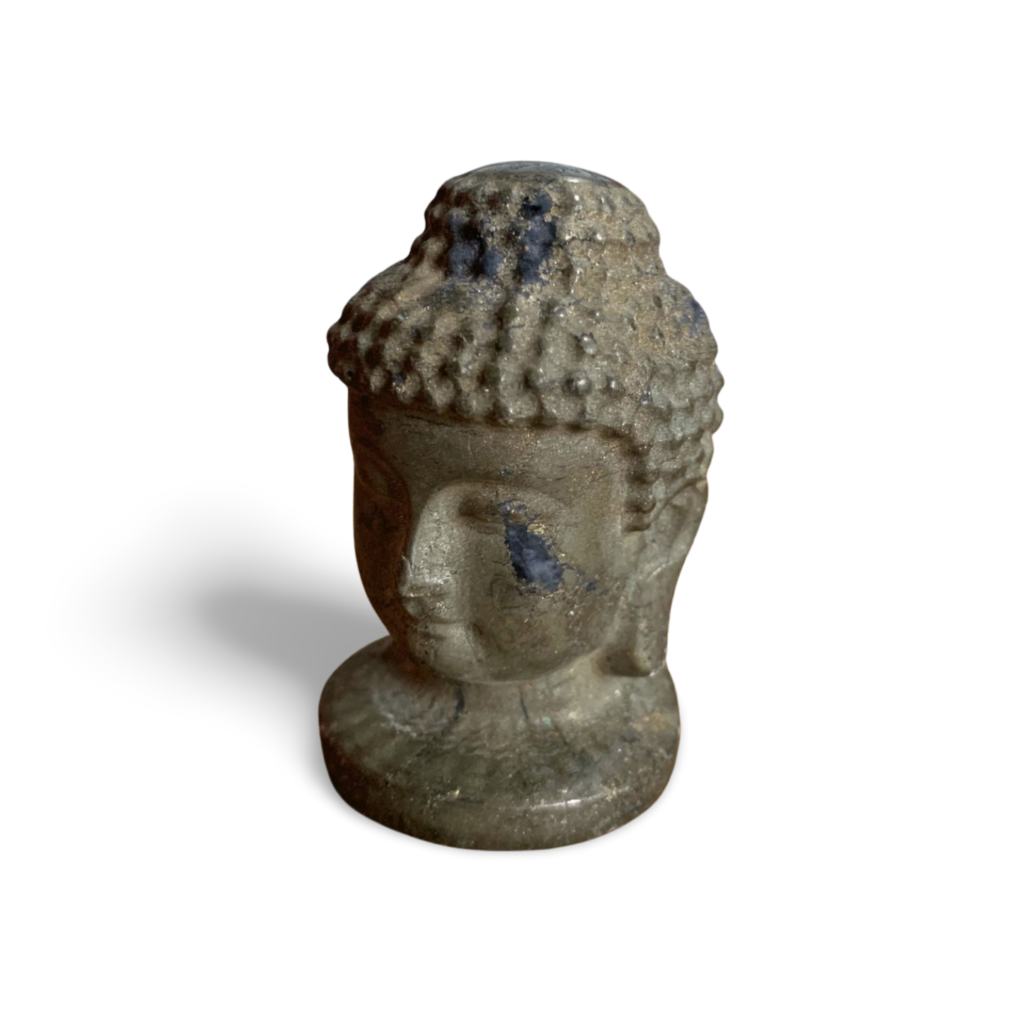 PYRITE BUDDHA HEAD CARVING