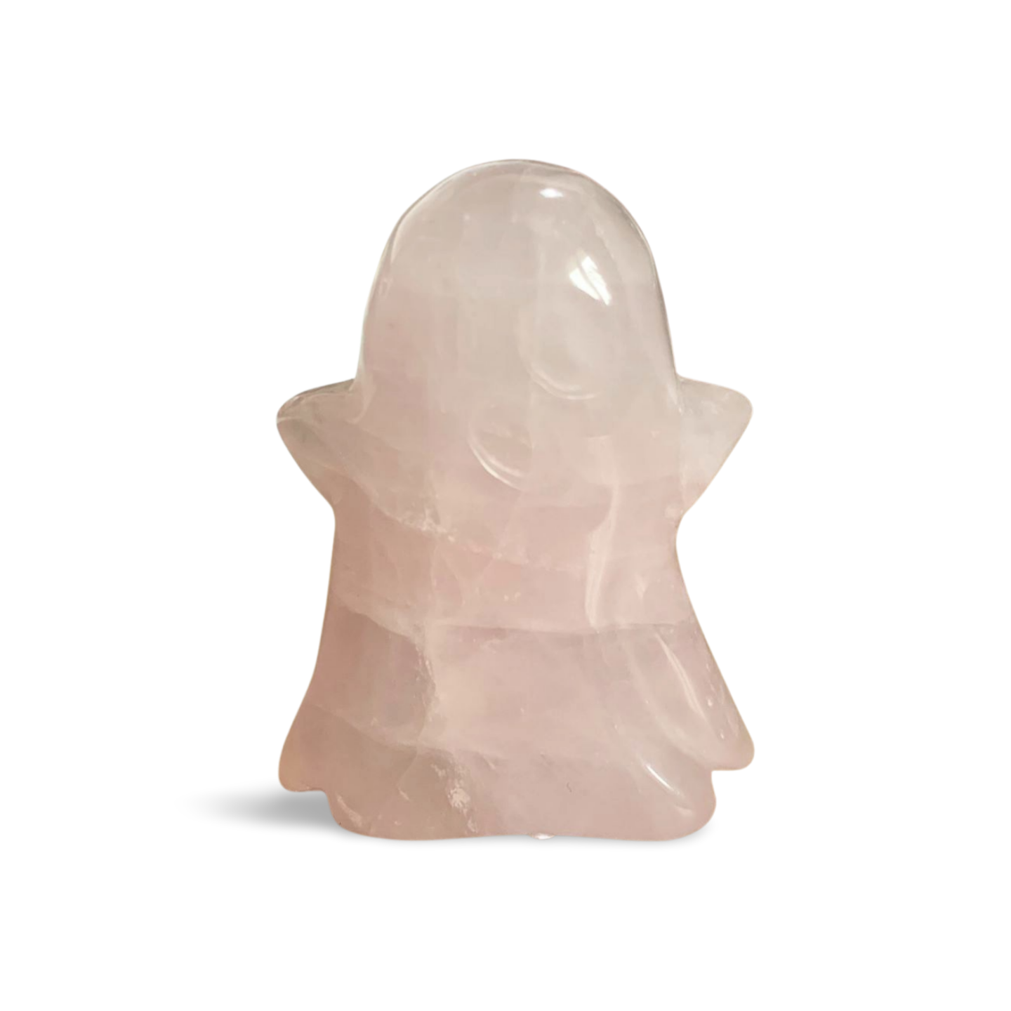 ROSE QUARTZ GHOST CARVING