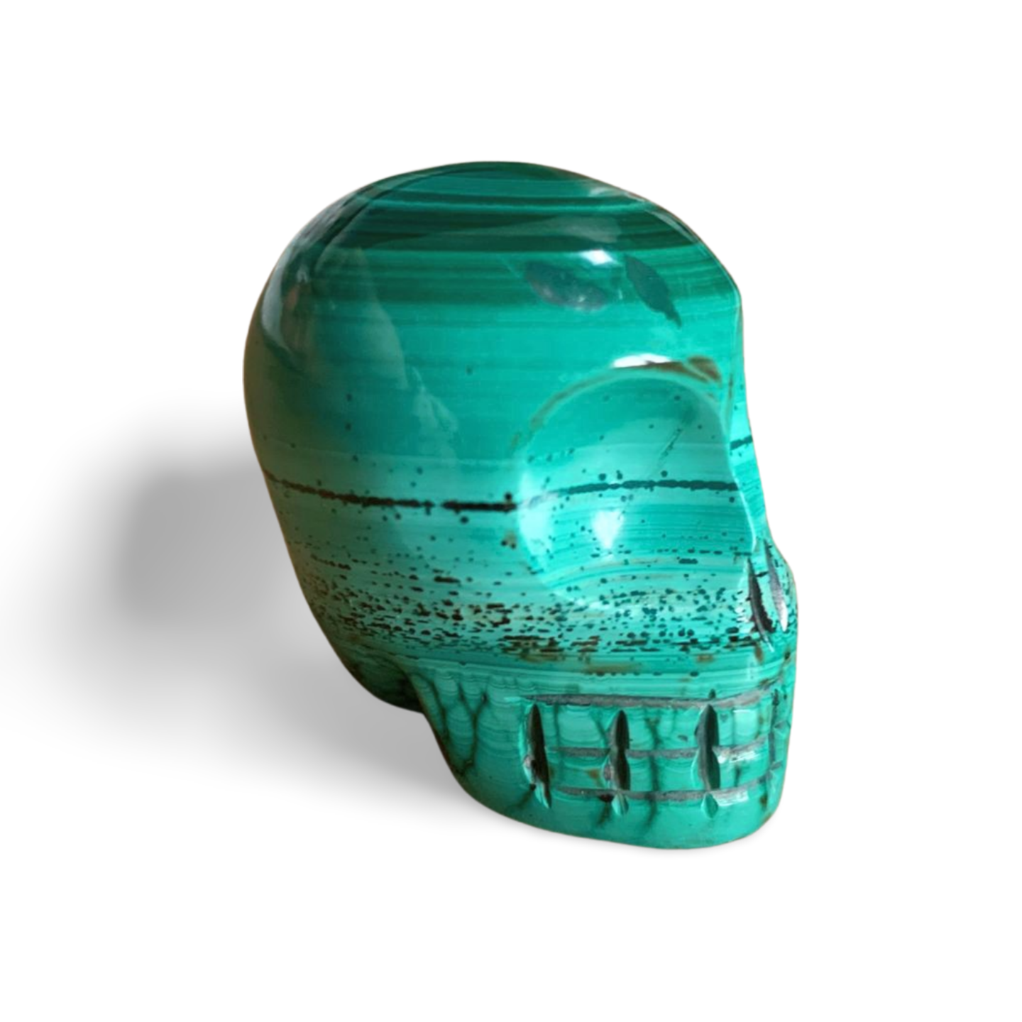 MALACHITE SKULL CARVING