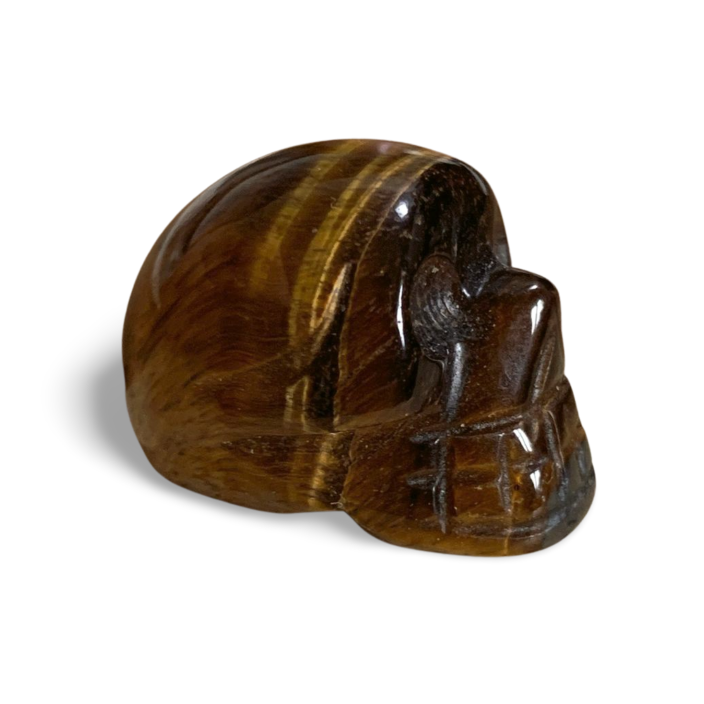 TIGER'S EYE SMALL SKULL CARVING