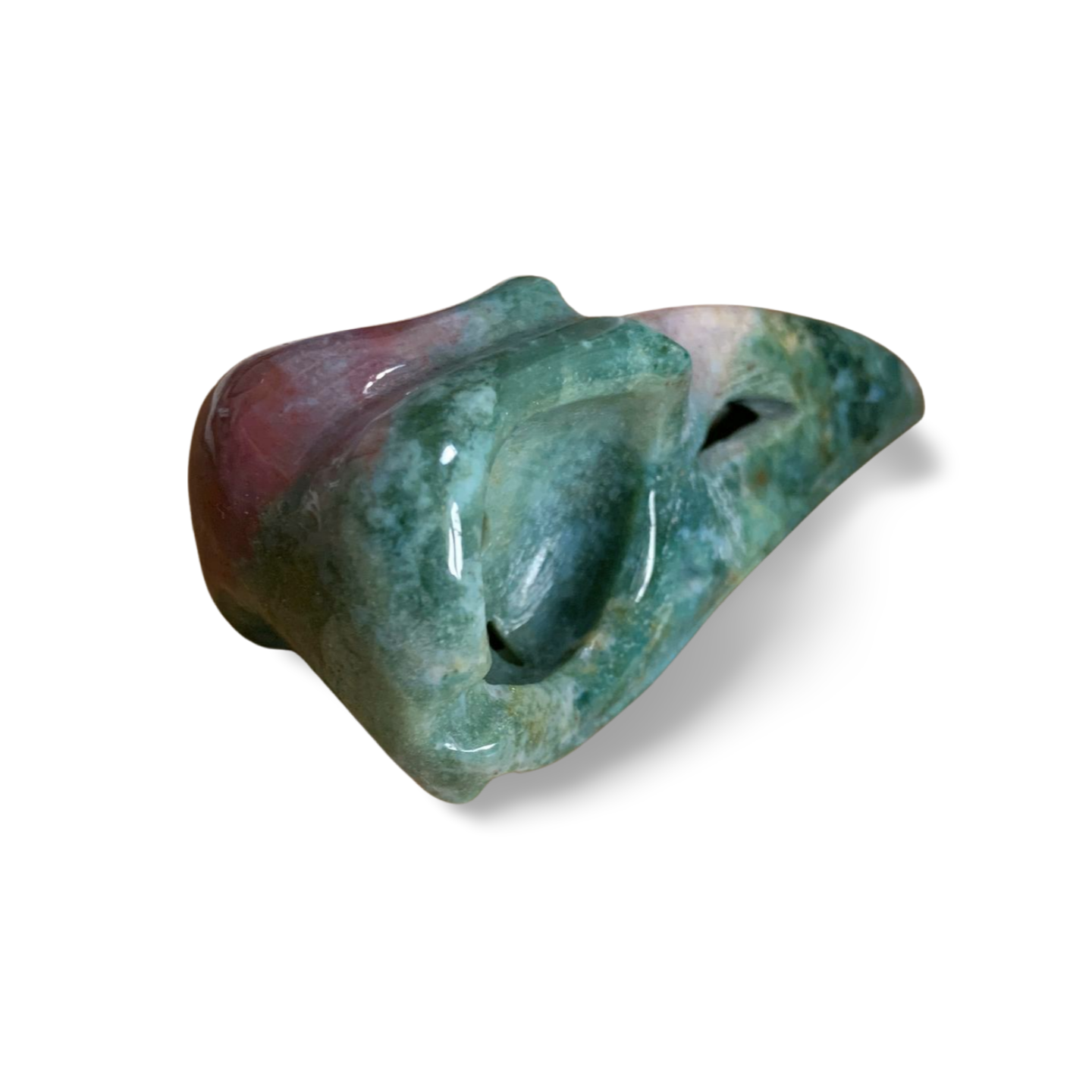 OCEAN JASPER BIRD SKULL CARVING