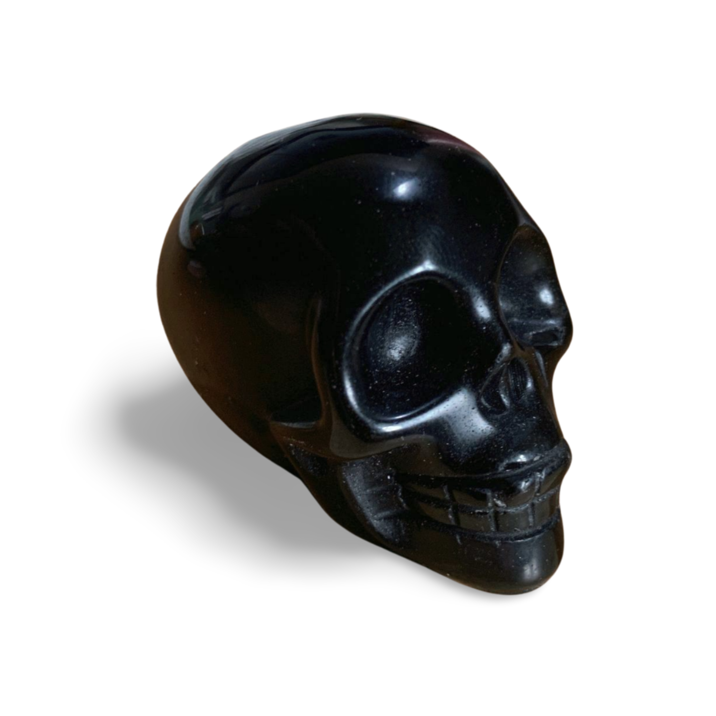 OBSIDIAN SKULL CARVING