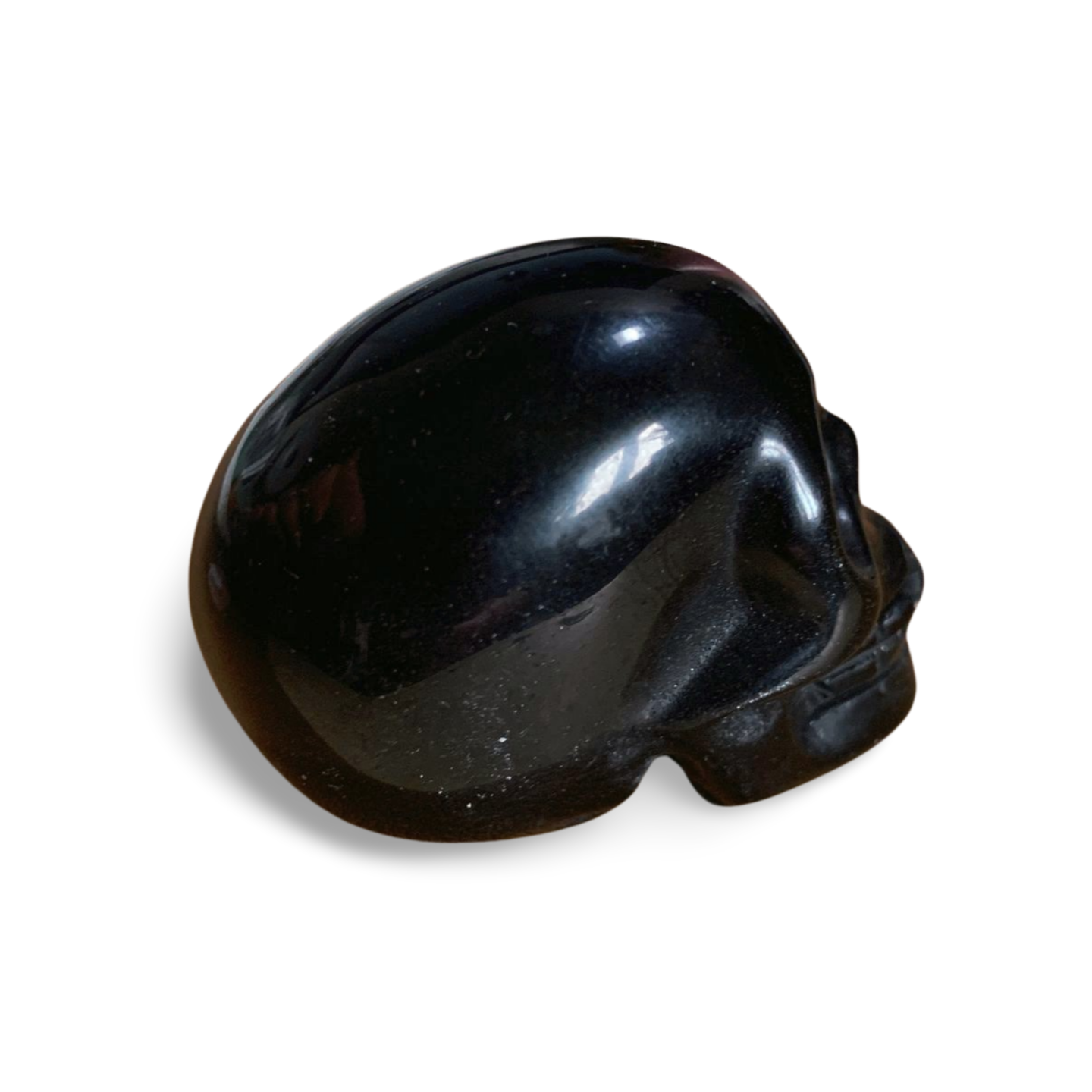 OBSIDIAN SKULL CARVING