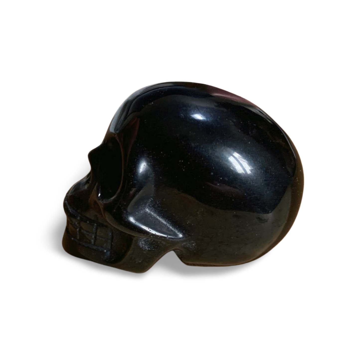 OBSIDIAN SKULL CARVING