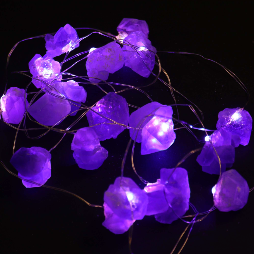 RAW AMETHYST LED FAIRY LIGHTS