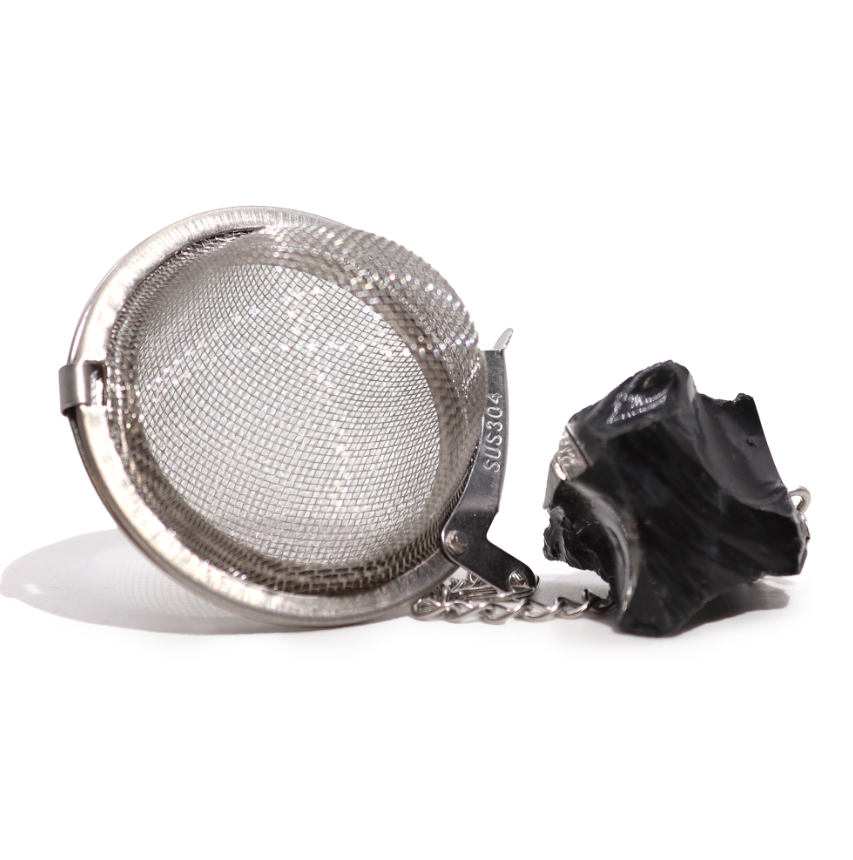 RAW BLACK OBSIDIAN TEA STRAINER