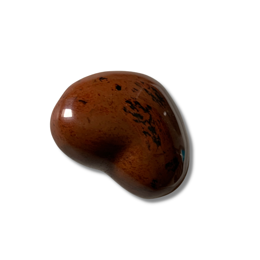 MAHOGANY OBSIDIAN PUFFY HEART CARVING