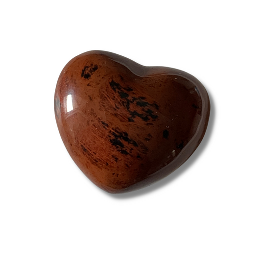 MAHOGANY OBSIDIAN PUFFY HEART CARVING