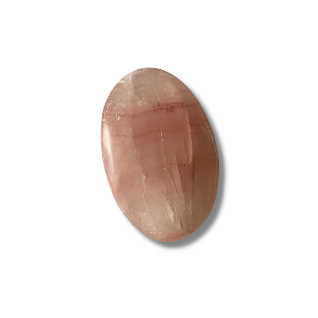 ROSE CALCITE PALM STONE