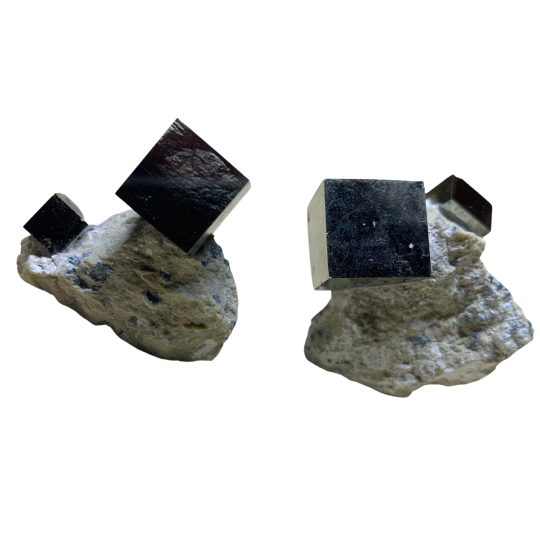 PYRITE DOUBLE CUBE SPECIMENS