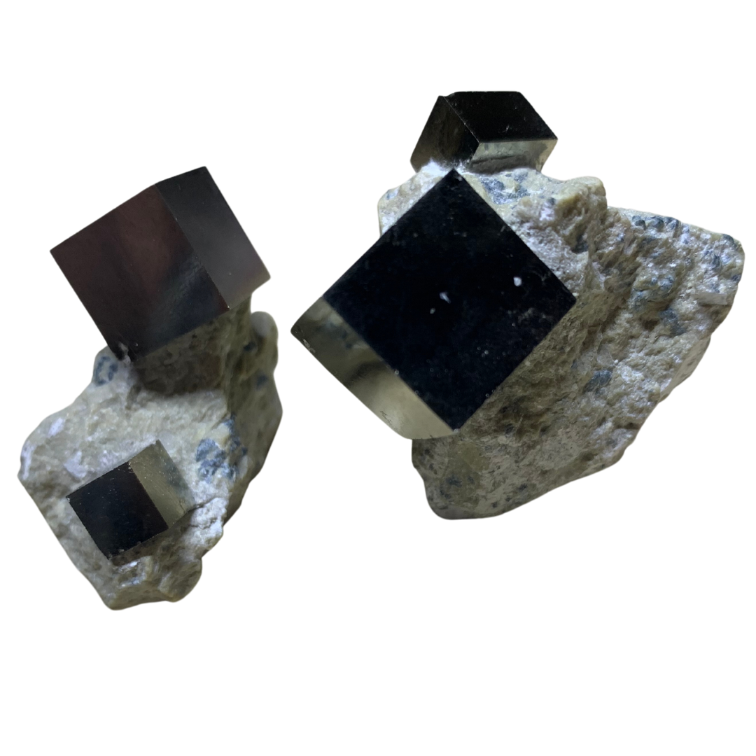 PYRITE DOUBLE CUBE SPECIMENS