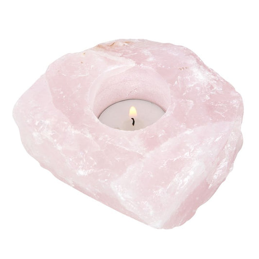 ROSE QUARTZ LOVE TEALIGHT HOLDER