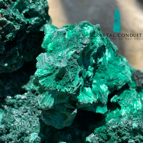 RAW FIBROUS MALACHITE